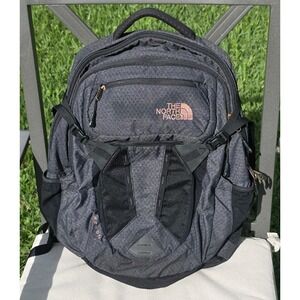 The North Face Recon Backpack Black Rose Gold FlexVent Laptop Bag Missing Clip